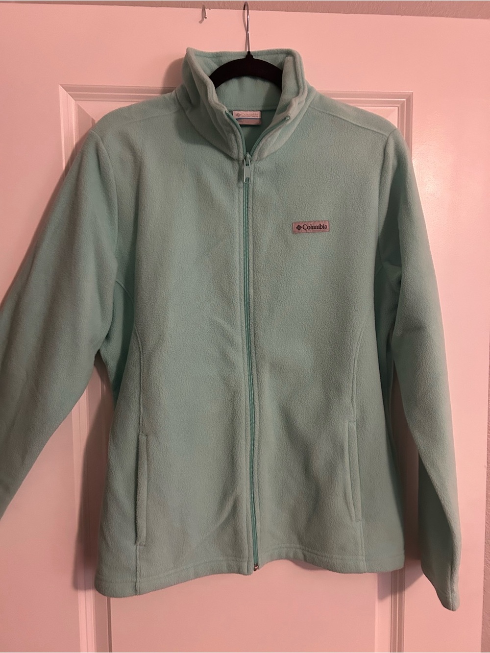 Columbia Mint Green Full-Zip Fleece Jacket
